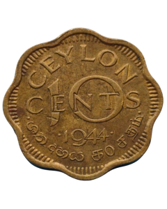 Ceilão 10 Cents 1944