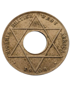 África Ocidental Britânica 1/10 Penny 1908 - Nigéria Colônia britânica
