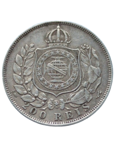 Brasil 200 Réis 1867 - Prata