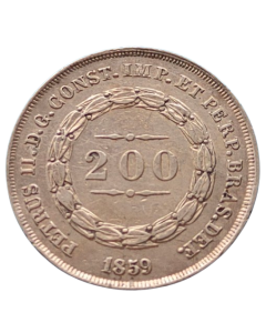 Brasil 200 Réis 1859 - Pérolas 