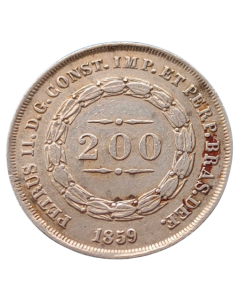 Brasil 200 Réis 1859 - Espinhoss