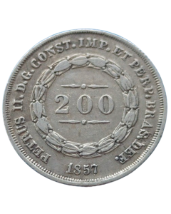 Brasil 200 Réis 1857 - Espinhos