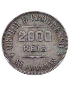 Brasil 2000 Réis 1907 -  Prata