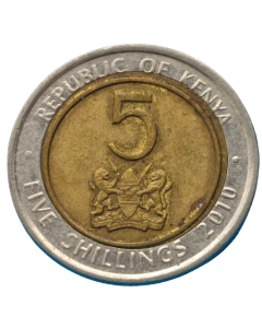 Quênia 5 Shillings 2010