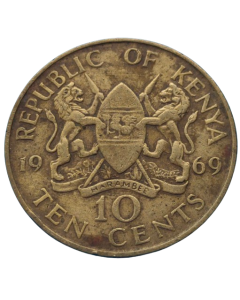 Quênia 10 Cents 1969