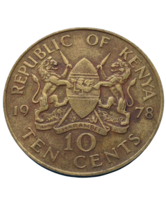 Quênia 10 Cents 1978