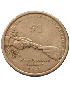 Estados Unidos 1 Dólar 2011 - Tratado de Wampanoag