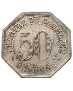 Comuna de Baiona (Departamento dos Pirenéus Atlânticos) 50 centavos 1920  - Notgeld francês