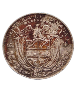 Panamá 1/10 balboa 1962 - Prata