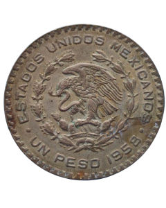 México 1 Peso 1958 - Prata