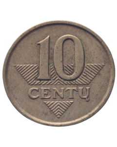 Lituânia 10 Centas 1998