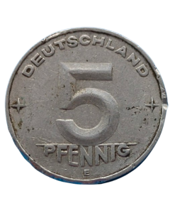 Alemanha Oriental 5 Pfennig 1953 E