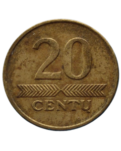 Lituânia 20 Centas 1999