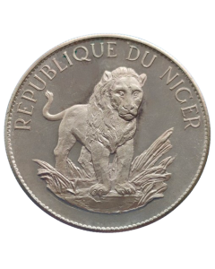 Niger 10 Francos 1968 - Leão  (Prata)