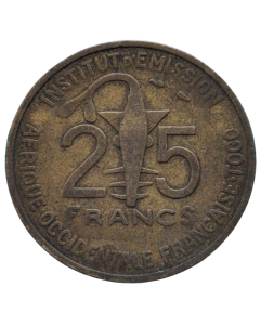 África Ocidental Francesa 25 francos 1957 - Togo
