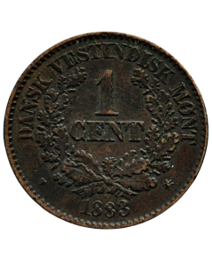 Índias Ocidentais Dinamarquesas 1 Cêntimo 1883
