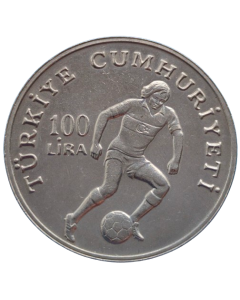 Turquia 100 Liras 1982 - Copa do Mundo de Futebol, Espanha 1982