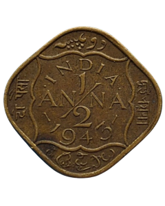 Índia Britânica ½ anna 1943