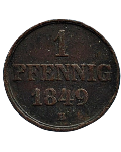 Reino de Hannover 1 pfennig 1849
