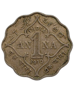 Índia Britânica 1 Anna 1910