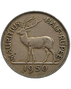 Maurício ½ Rúpia 1950