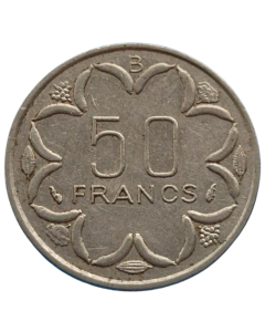 África Central (BEAC) 50 Francos 1977 B (República Centro-Africana)