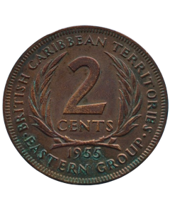 Caribe Oriental 2 Cents 1955