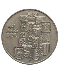 Alemanha Oriental  10 Mark 1989 - 40º Aniversário da RDA 