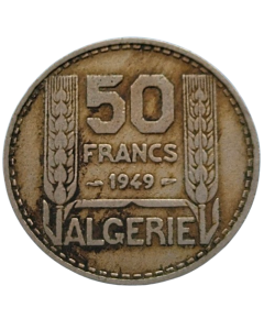 Argélia 50 Francos 1949 - Colônia Francesa