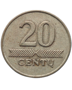 Lituânia 20 Centas 1997