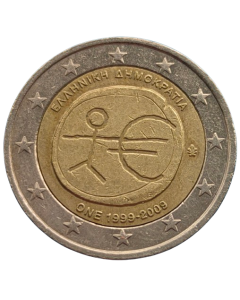 Grécia 2 euros 2009 - Dez anos de União Económica e Monetária (UEM) e o nascimento do euro