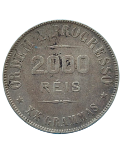 Brasil 2000 Réis 1907 - Prata
