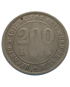 Brasil 200 Réis 1875