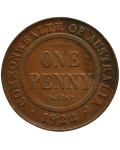 Austrália 1 Penny 1922
