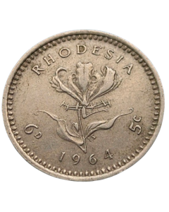 Rodésia 6 Pence 1964