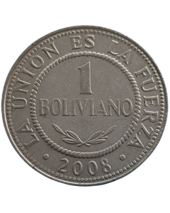Bolívia 1 Boliviano 2008