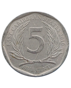 Estados do Caribe Oriental 5 cêntimos 2010