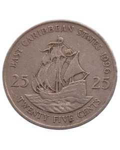 Estados do Caribe Oriental 25 cêntimos 1996