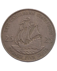 Estados do Caribe Oriental 25 cêntimos 2002
