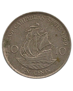 Estados do Caribe Oriental 10 cêntimos 1999