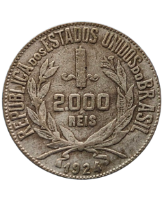 Brasil 2000 Réis 1924 - Mocinha (Prata)