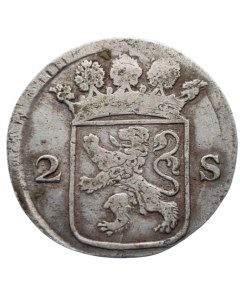 República Holandesa 2 Stuivers 1780 - Prata