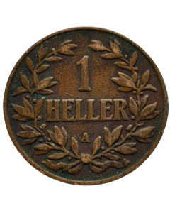 África Oriental Alemã 1 Heller 1904 "A"