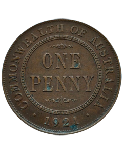 Austrália 1 Penny 1921