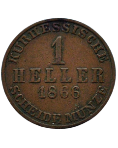 Eleitorado de Hesse-Kassel 1 Heller 1866
