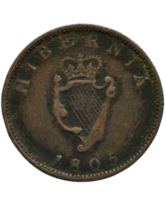 Reino da Irlanda ½ pence 1805