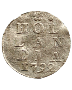 República Holandesa 2 Stuivers 1792 - Prata