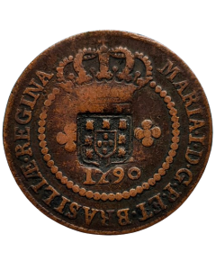 Brasil 10 réis 1790 - com escudete