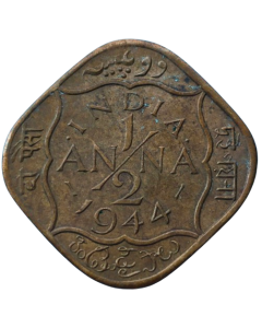 Índia Britânica ½ anna 1944
