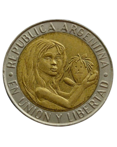 Argentina 1 Peso 1996 - 50º aniversário - UNICEF